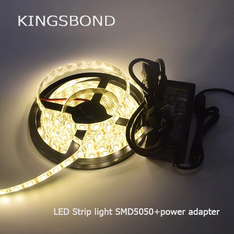 Светодиодный адаптер питания 5 метров 300 SMD 5050 (60 светодиодный s/m) 12 в пост. Тока +