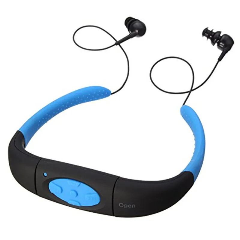 Ihens5 IPX8 водонепроницаемый 8 Гб подводный спорт MP3 музыкальный плеер шейные стерео