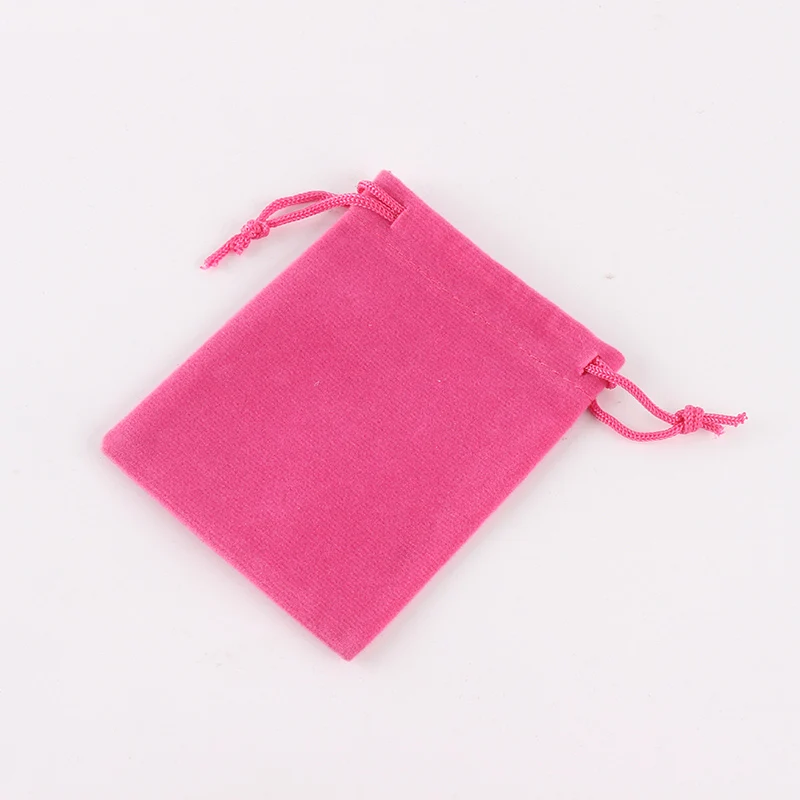 pink 10 шт. бархатная Подарочная сумка на шнурке для путешествий, сумки для хранения, мешочек для ювелирных изделий, маленькие сумочки на веревке, сумка для конфет с логотипом на заказ - Цвет: pink