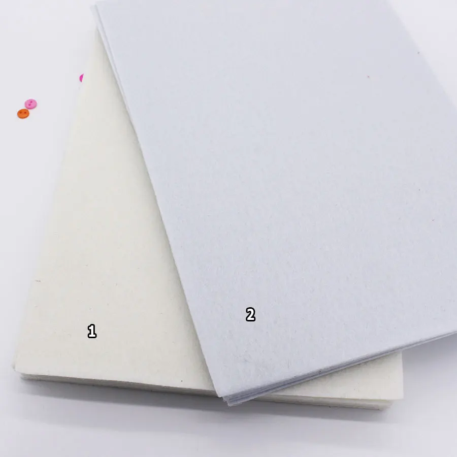 Фетровая ткань бежевого цвета белая 2 мм фетровая Полиэстеровая игла для