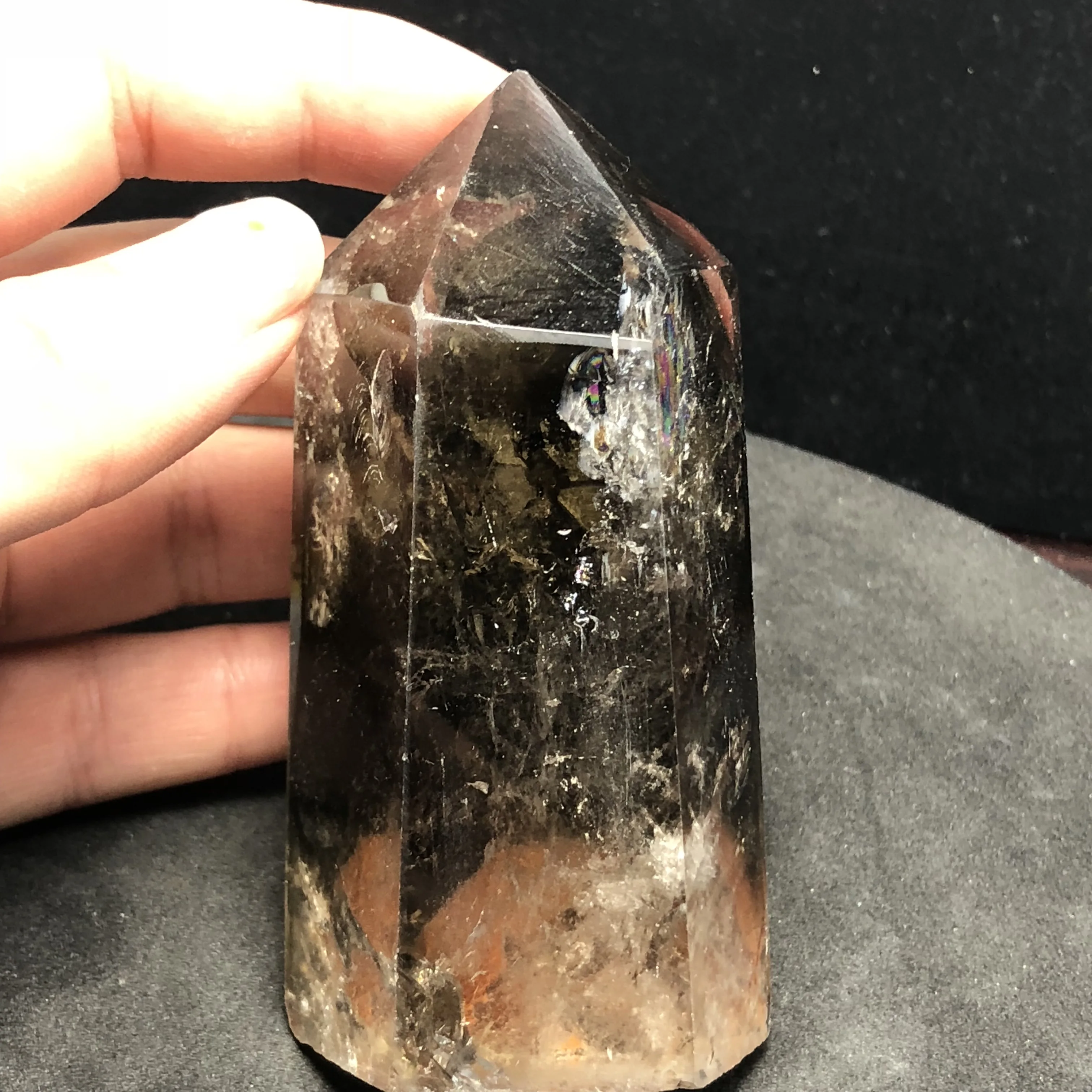 Naturally formed tawn-colored hair crystal quartz wand point meditation chakra healing | Дом и сад