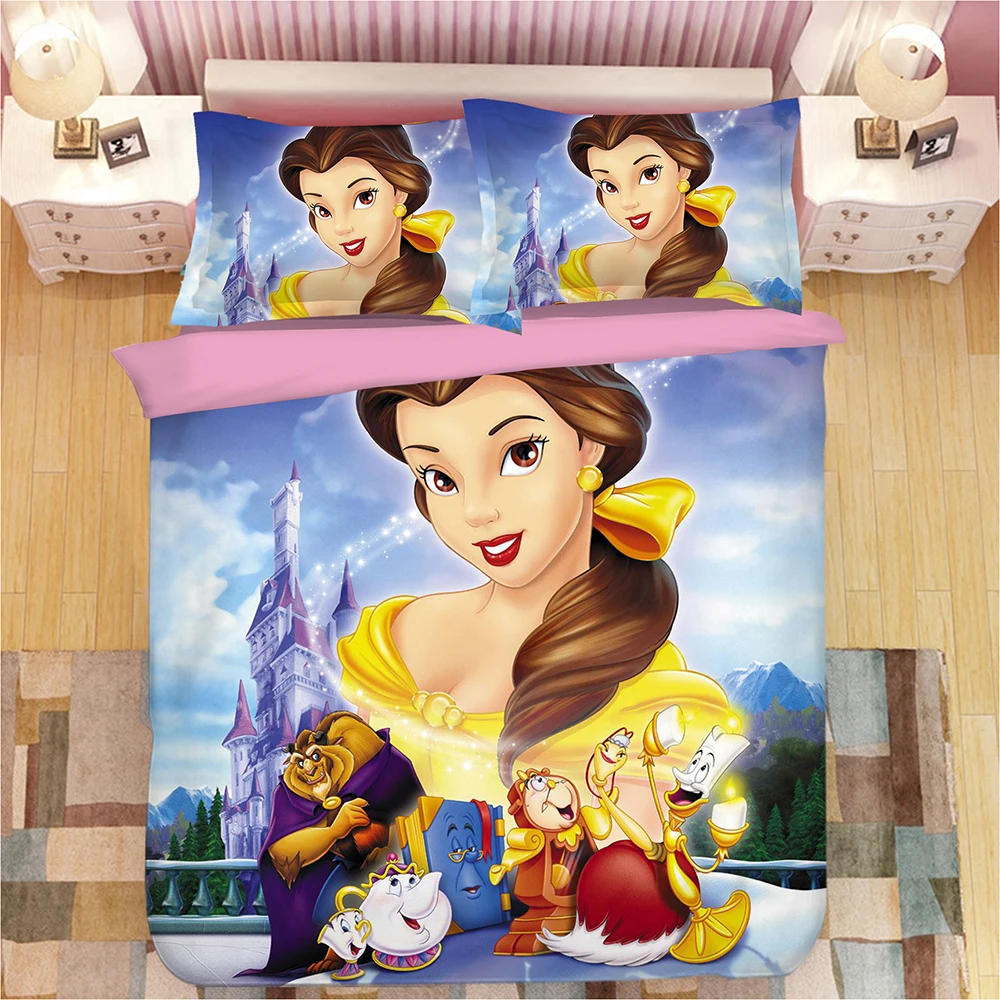 Принцесса 3D печать постельных принадлежностей плед королевского размера Чехлы