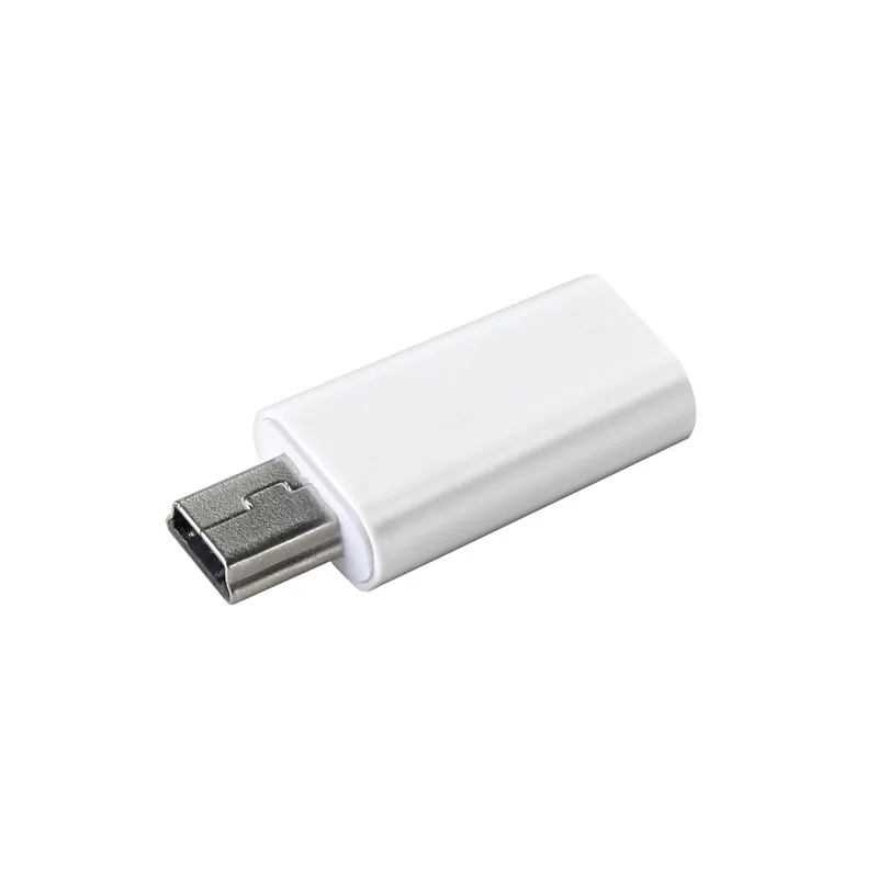 Белый мини-usb штекер к Micro Usb гнездовой разъем адаптера зарядное устройство для