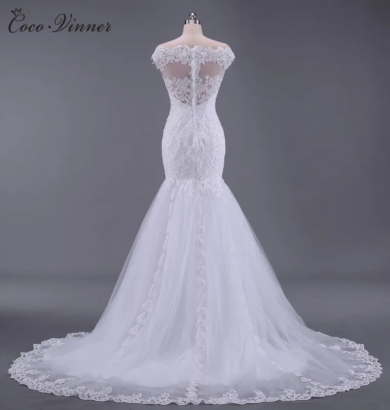 Robe de mariage princesse свадебное платье русалки Кружева Аппликации винтажное Милое Свадебное платье с кружевами Длинные свадебные платья W0036