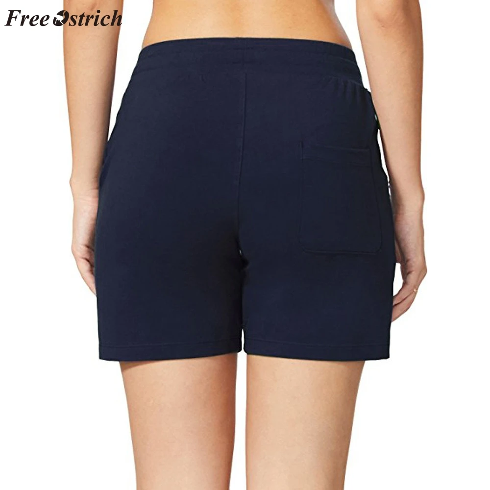 Женские спортивные шорты с эластичной резинкой на талии повседневные пляжные