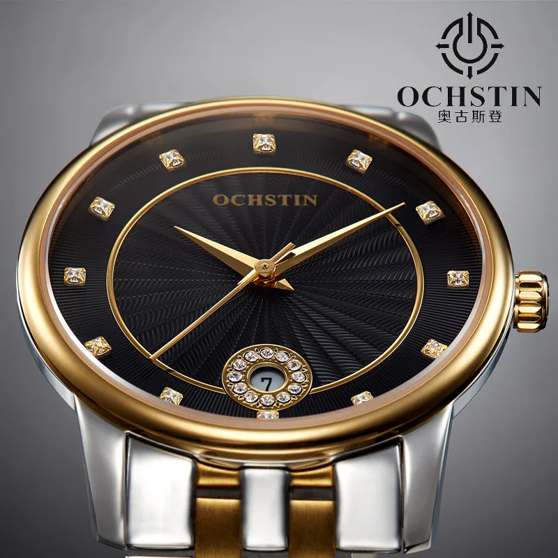 Новинка 2016 модные золотые кварцевые часы от известного бренда OCHSTIN женские