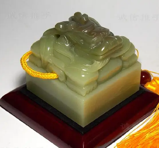 Yuxi Afghan Jade Name Seal имитация Qianlong Чернила Бесплатная надпись Коллекция подарков | Дом