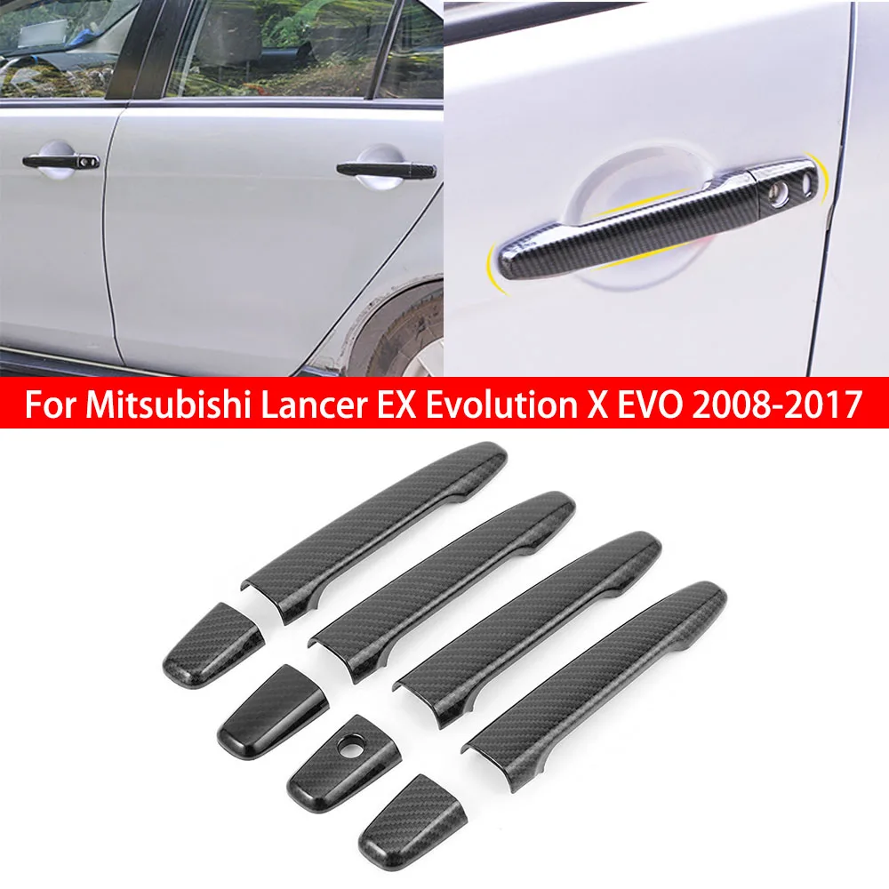 Боковые Накладки на дверные ручки из углеродного волокна для Mitsubishi Lancer EX Evolution X EVO