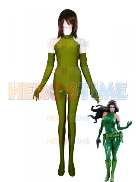 Армейский зеленый костюм Madame Hydra/Viper спандекс для косплея на Хэллоуин зентай X-Men |