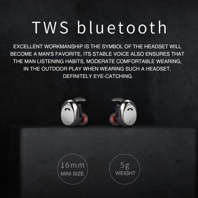 M9 беспроводные Bluetooth наушники мини стерео спортивные в ухо HD свободные руки для