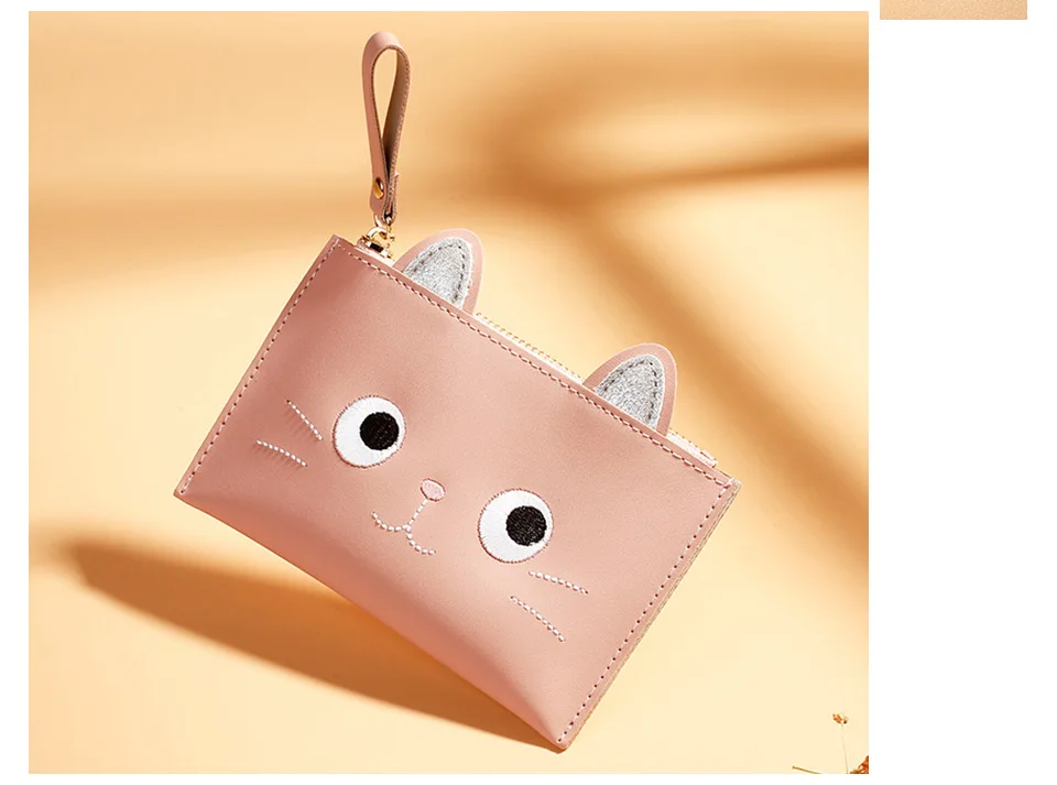 Кошелек для монет женский Кот цветочный кошелек сумка на молнии мешочек для ключей маленький мини-чехол для хранения мешочек для денег подарок
