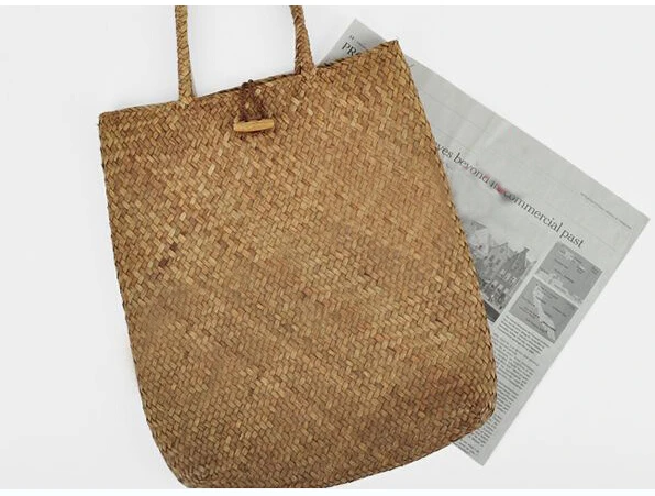 HOT!!!new fashion handbags The most simple mat grass woven straw bags arts and crafts natural weave bag beach | Багаж и сумки