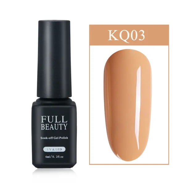 KQ03 6ml Soak Off Grey Gel Polish Nail Art Lacquer Long Lasting Nude Pink Hybrid Gel Nail Polish Top Coat UV Gellak Manicure CH981-3 - Цвет: KQ03