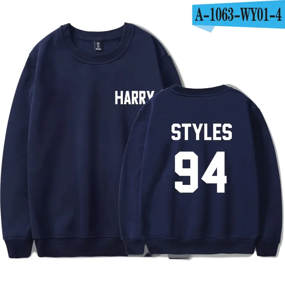 navy blue LUCKYFRIDAYF одно направление Гарри стили Harajuku повседневные мужские толстовки Толстовка уличная О-образным вырезом демисезонная Мужская толстовка/Женские вентиляторы - Цвет: navy blue
