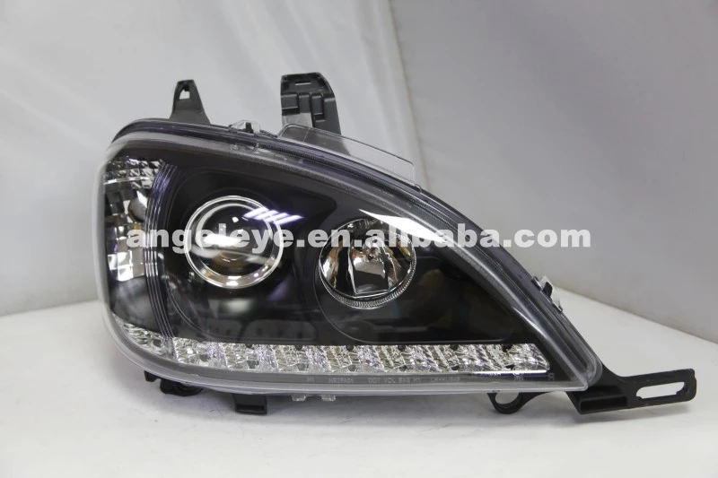 1998-2004 год W163 ML320 ML350 ML430 ML450 передняя фара для Mercedes-Benz черный корпус JY