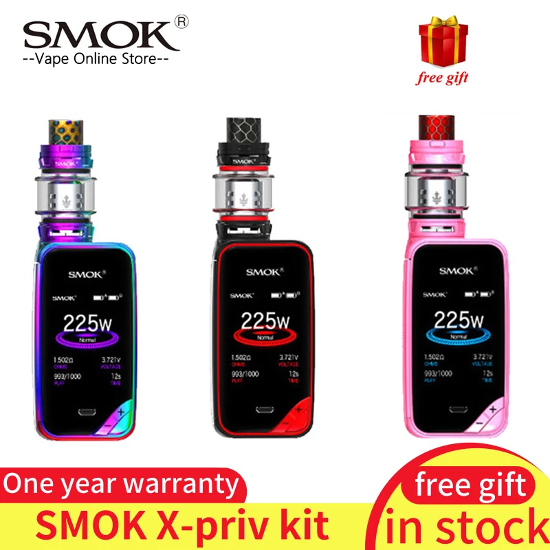 Оригинальный SMOK X priv комплект VAPE с 8 мл TFV12 Prince Tank испаритель 225 Вт Mod электронная