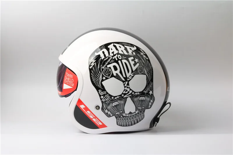 Ls2 OF599 шлемы Spitfire moto rcycle шлем jet винтажный шлем с открытым лицом Ретро 3/4 полушлем casco moto capacete moto ciclismo