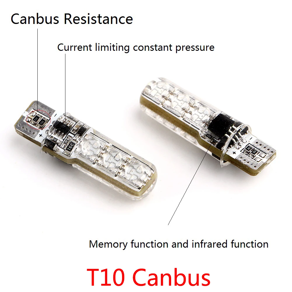 3 комплекта/100 комплектов T10 5050 6 SMD LED Canbus RGB дистанционный контроль зазор света W5W 168