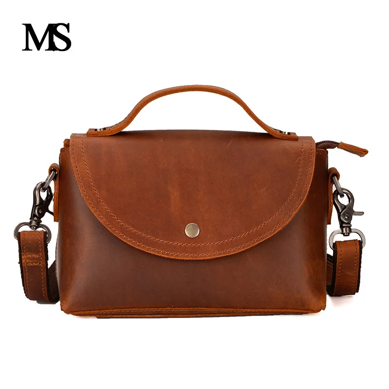 MS 2018 Новое поступление Винтаж из натуральной кожи Для женщин Сумки моды Crossbody