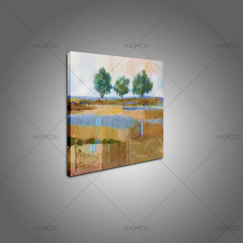 Лесная Весенняя фотография искусство на стене ручная роспись маслом холсте |