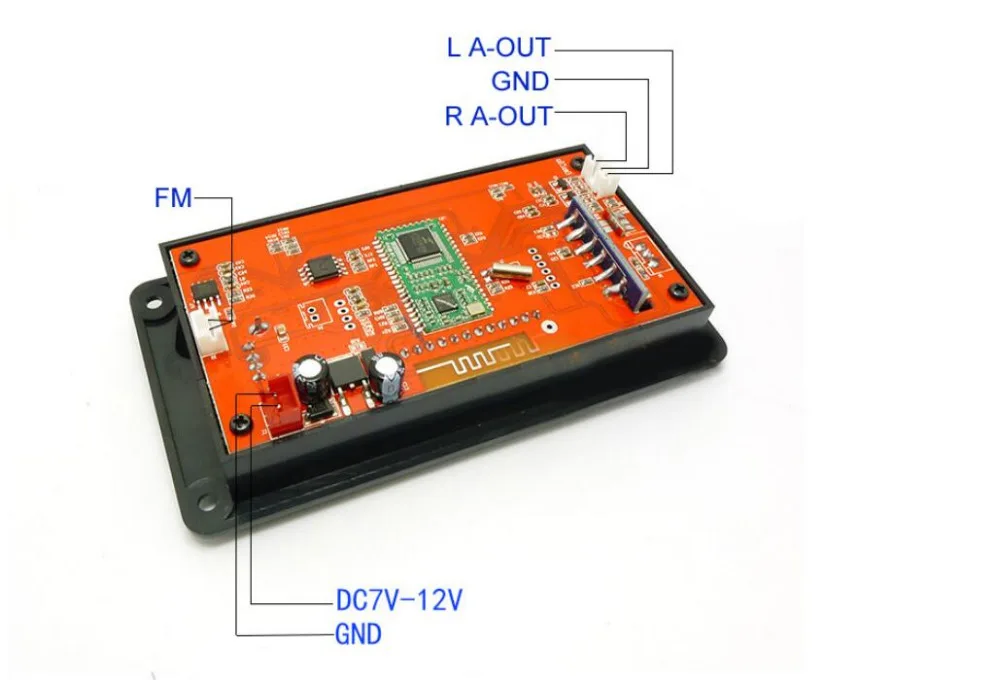 Модуль платы декодирования MP3 со светодиодный Ной подсветкой Bluetooth 4 0 12 В DIY - Фото №1