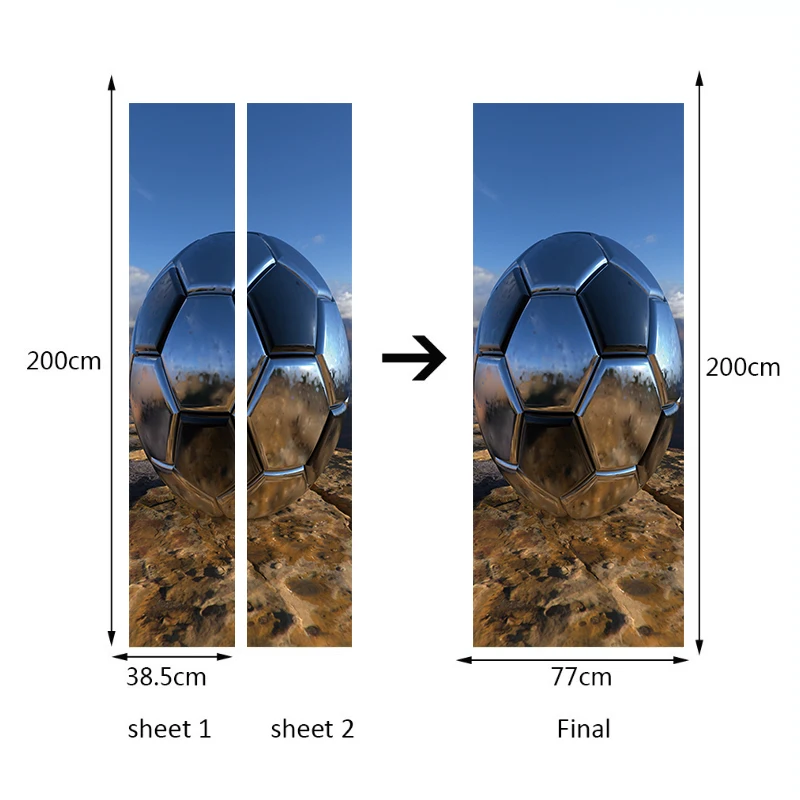 Креативная яркая железная наклейка в виде футбольной двери наклейки на стену для