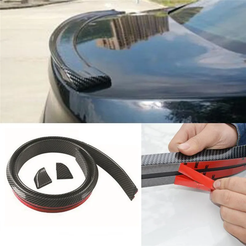 DIY Refit спойлер 1 5 м автомобильный Стайлинг 5D Спойлеры из углеродного волокна для