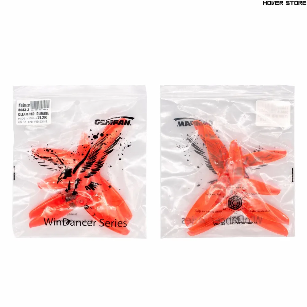 20 шт./10 пар Gemfan Windancer 5043 пропеллеры T5043C 5x4 3 дюйма PC лопастный CW CCW FPV для Racing Drone