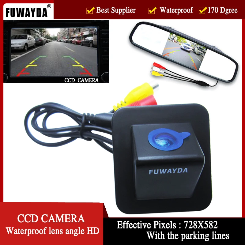 Цветная CCD камера заднего вида FUWAYDA парковочные линии для Hyundai Elantra Avante 2012 с