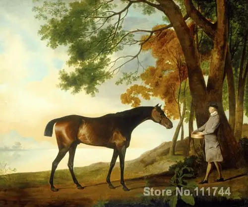 

Shark with his Trainer Price in a River Landscape George Stubbs paintings living room decor Handmade High quality