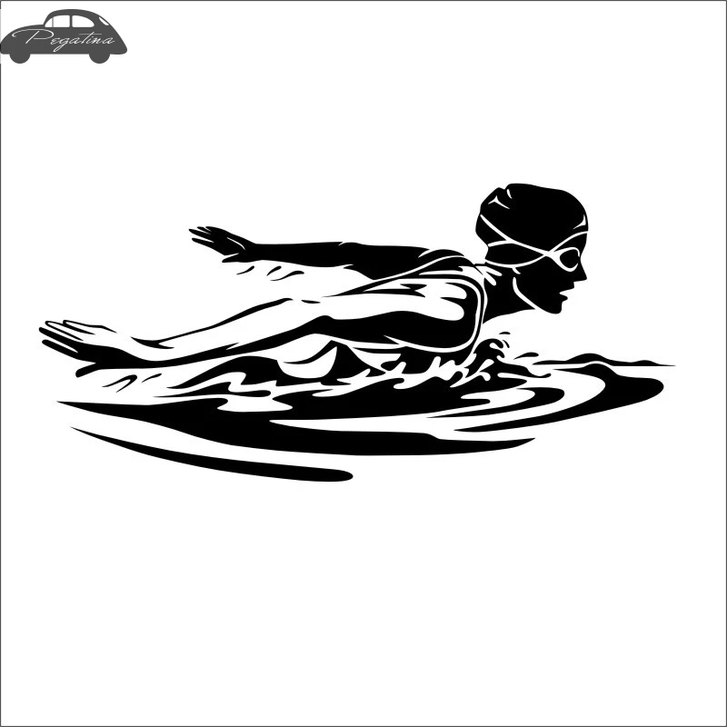 Женский стикер плавание плавающий Минг автомобиль наклейка плакаты Born To swim