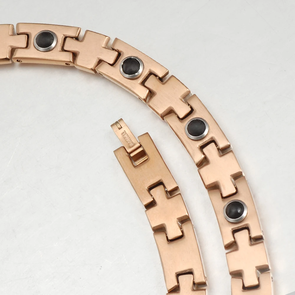 Wollet Jewelry титановое магнитное ожерелье для мужчин и женщин цвет розового золота AFA