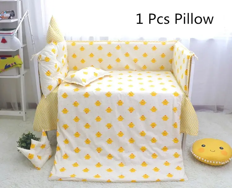 1 Pcs Pillow Милый цыпленок для маленьких Постельное белье кроватки постельные принадлежности 1 шт. простыня/Стёганое одеяло/подушки/хранения подгузников сумка для кроватки - Цвет: 1 Pcs Pillow