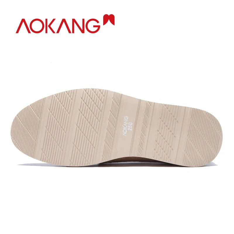 Мужские модельные туфли-броги AOKANG роскошные оксфорды в британском стиле