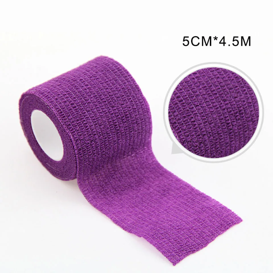 Purple Loogdeel 1 шт., водонепроницаемая медицинская терапия, самоклеющаяся повязка, мышечная лента, для пальцев, суставов, обертывание, аптечка, для домашних животных, эластичная повязка - Цвет: Purple