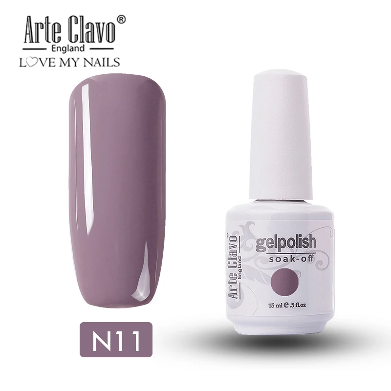 N11 Arte Clavo, 244 цветов, Гель-лак для ногтей, блестящий Светодиодный УФ-Гель-лак, лак для дизайна ногтей, впитывающий Гель-лак, телесный, 15 мл, Гель-лак для ногтей - Цвет: N11