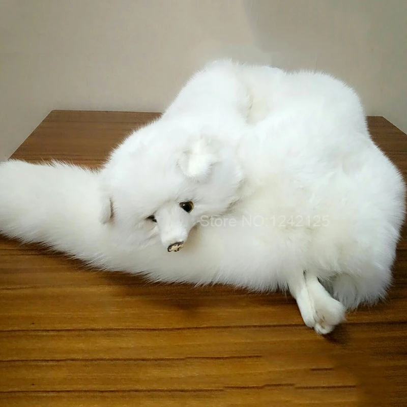 Осенне зимний теплый шарф из цельного меха лисы для родителей и детей Белая Шаль