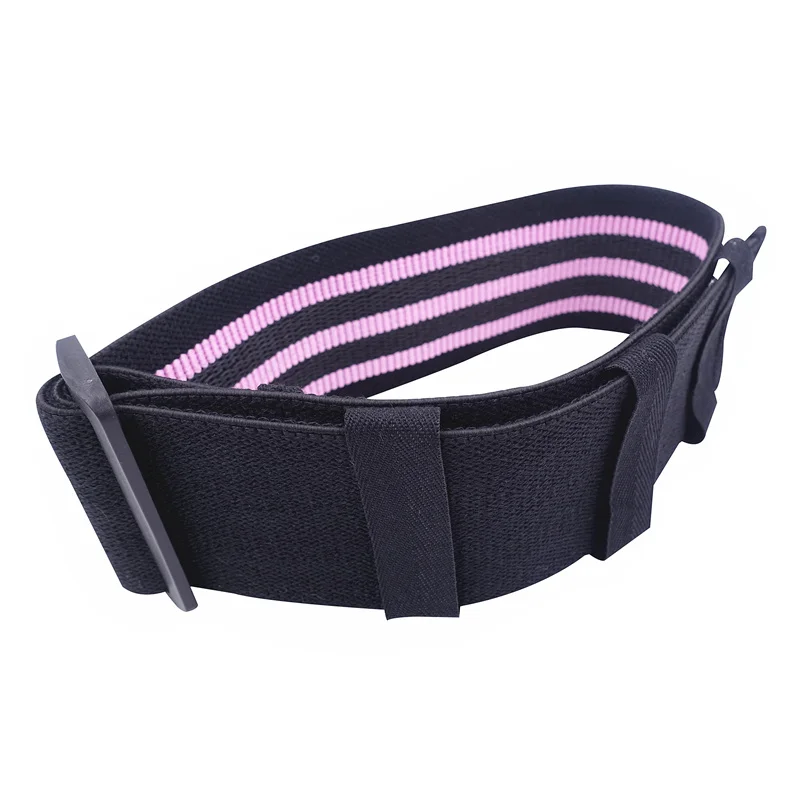 pink with black Регулируемые набедренные резистивные петли для ног и ягодиц для тренировки, Нескользящие, не скатываются, эластичные бандажные ленты, оборудование для фитнеса - Цвет: pink with black