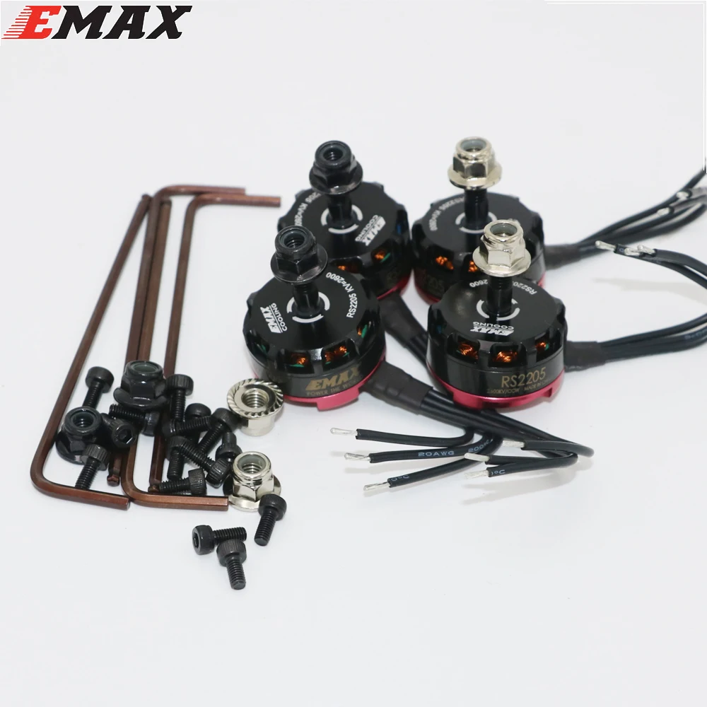 

4 компл./лот оригинальный EMAX RS2205 2300/2600KV Дубай Гран-при специальный двигатель 3-4S для DIY мини-Дрон QAVR250 Квадрокоптер 2CW 2CCW