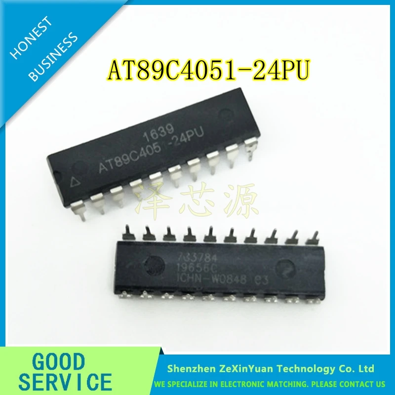 10 шт./лот AT89C4051-24PU AT89C4051 DIP-20 8 BIT MICROCONTROLLER NEW