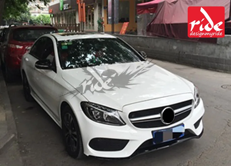 W205 спортивный стиль Передняя сетчатая решетка для Mercedes c-класс C180 C200 C250 C300 ABS