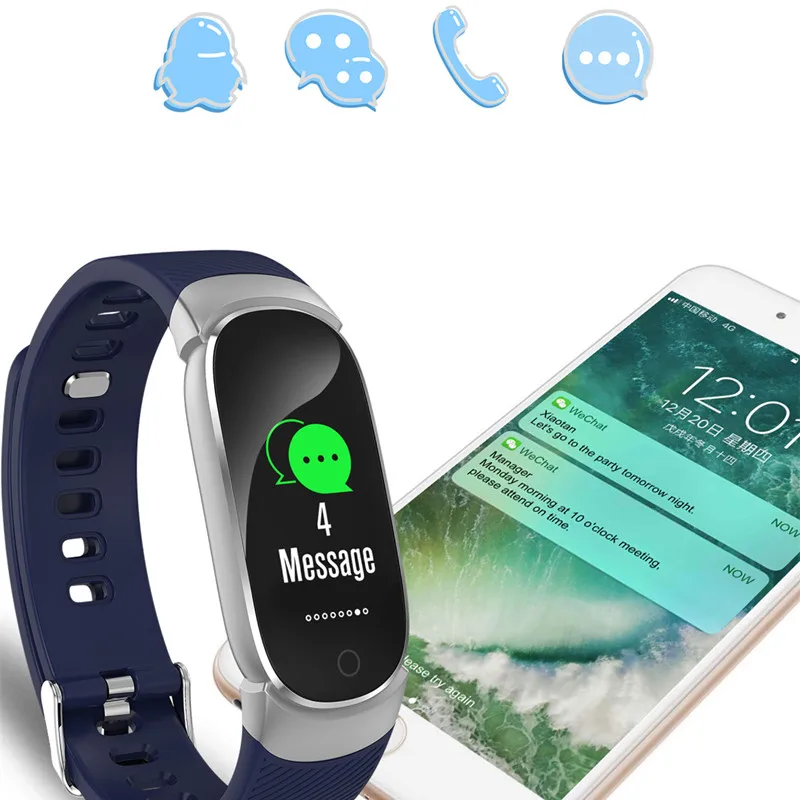 Фитнес-браслет QW16 пульсометр измеритель артериального давления шагомер для Android