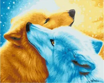 Картина по номерам на холсте волк | Дом и сад