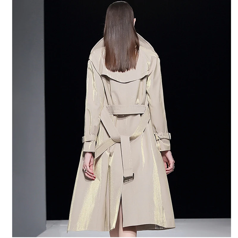 Женский Длинный Тренч весеннее пальто 2020 высококачественное Женское