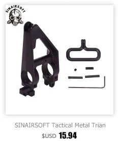 SINAIRSOFT Тактический зажим-на газовый блок со складным фронтальным прицелом CNC алюминиевый обработанный Утюг для M4/M16 страйкбол AEG аксессуары