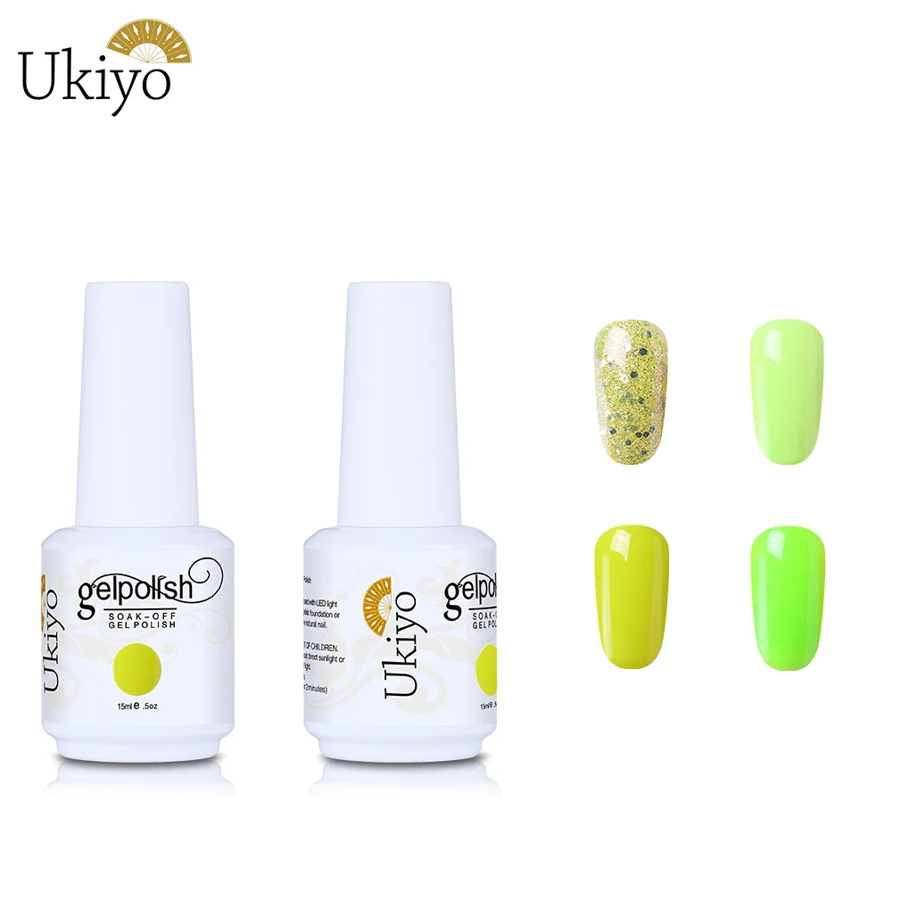 UY-FA-15ML-4PCS-C006 Ukiyo 4 шт./лот 15 мл Классический Гель-лак замачиваемый УФ Гель-лак Vernis Ongle верхнее Базовое покрытие требуется длительный маникюрный набор - Цвет: UY-FA-15ML-4PCS-C006