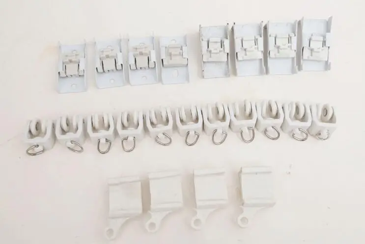 1miter rails curved/straight track plastic Nanometer silence Flat curved track curtain hook single double Track pole Accessories