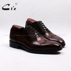 Бесплатная доставка, самоклеящиеся мужские туфли-оксфорды cie из телячьей кожи ручной работы с внутренней подошвой на заказ, коричневые туфли Оксфорд, OX553 W-tips