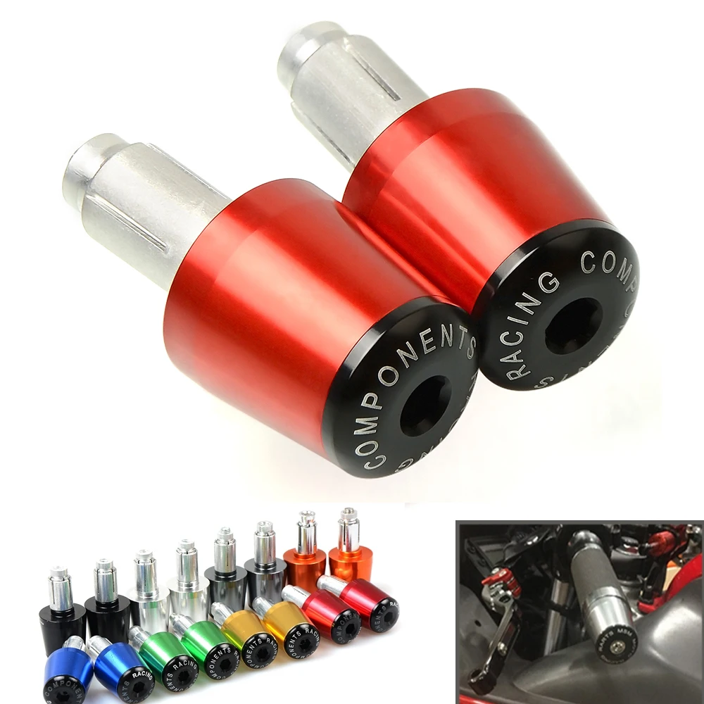 

7/8''Motorcycle Handle Bar End Handlebar Grips Cap for Kawasaki ER-6N yamaha Aprilia Suzuki Honda CB1000R CBR 600f4i CB400