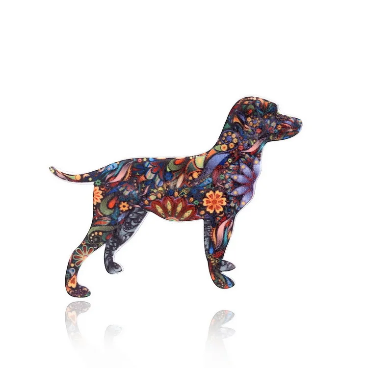 

Elfin Trendy New Labrador Retriever Brooches Pet Dog Jewellery Colorful Labrador Retriever Brooch Acrylic Jewellery